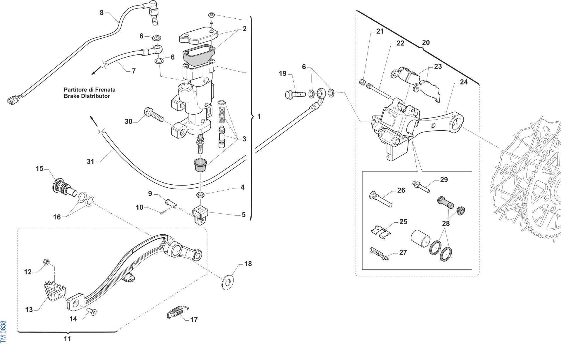 074 Rear Brake (E4) 074 Rear Brake (E4)