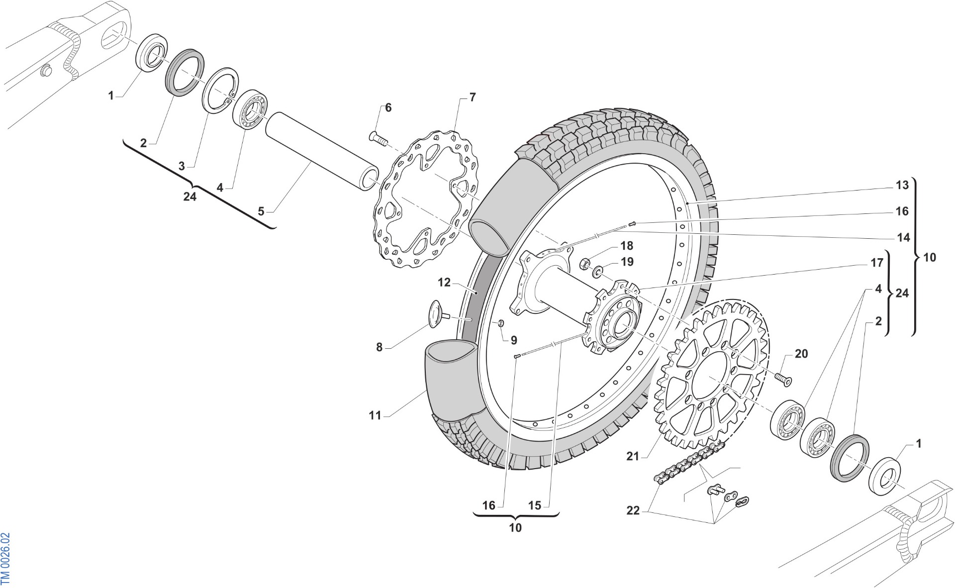 31 Rear Wheel 19x215
