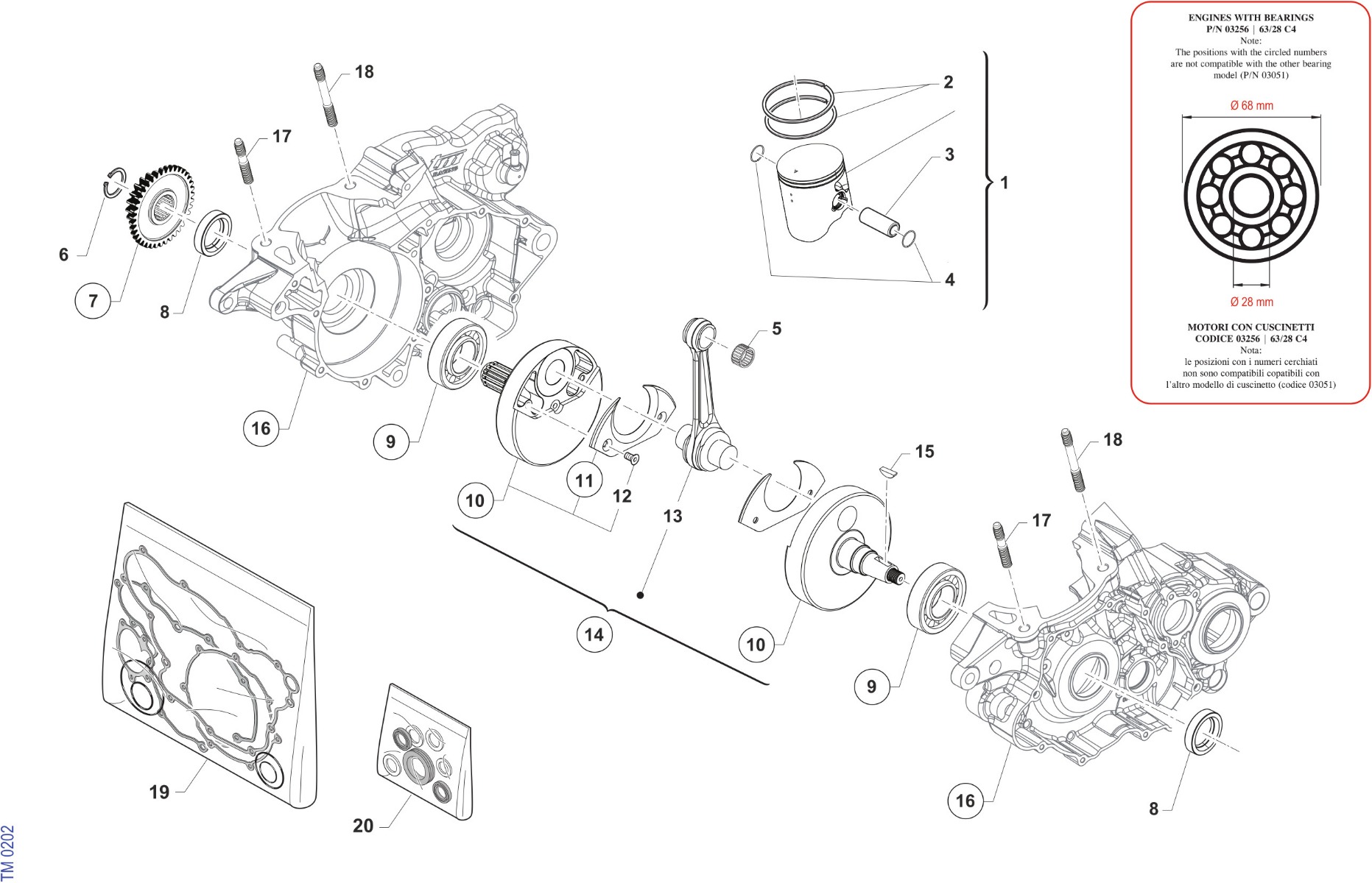 50 Crankshaft Piston Crankcase