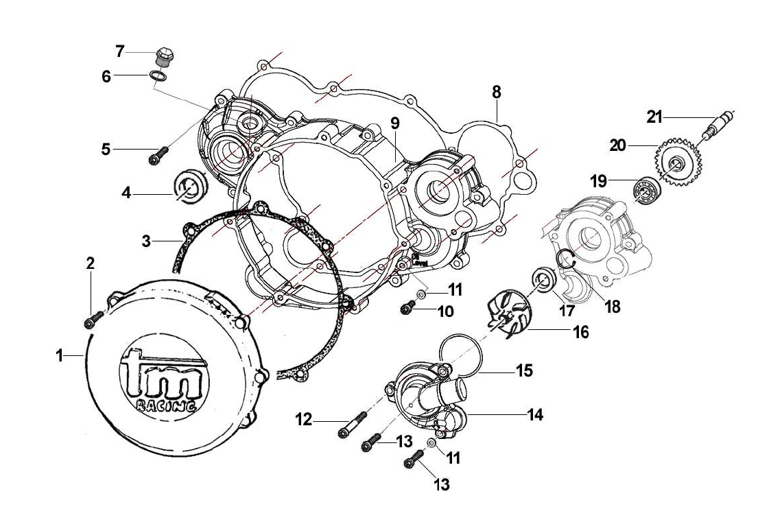 Clutch Cover Coolant Pump Clutch Cover Coolant Pump