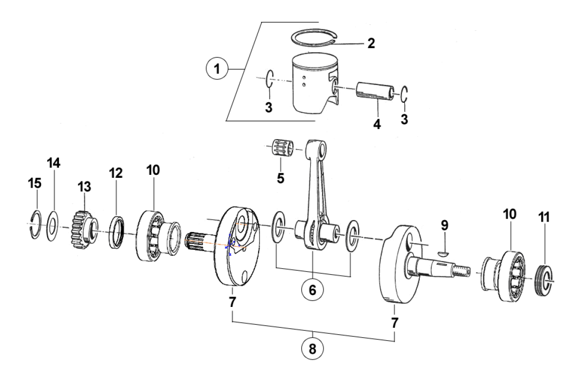 Piston 300cc MX EN