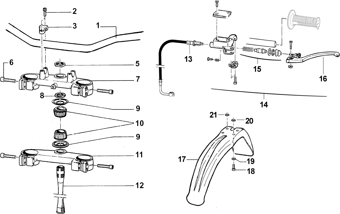Steering + Clutch Lever